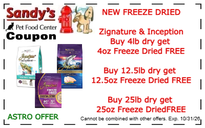 Zignature - Now Available In Freeze-Dried. Free This Month